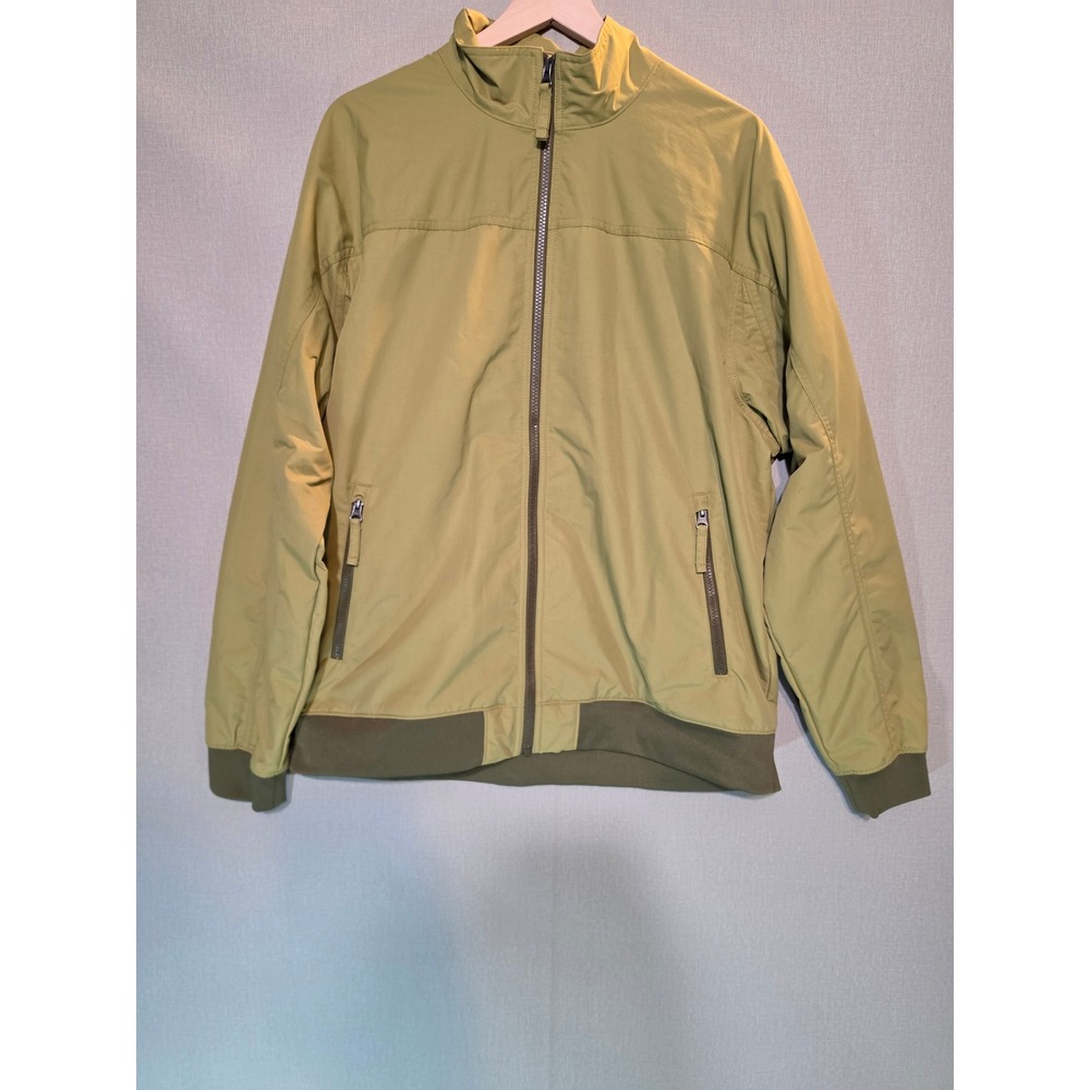 Duluth Trading Co Mens Large Lightweight Bomber Jacket Olive Tan Mesh Lined New